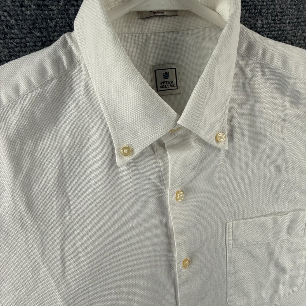 Peter Millar Button-Down Medium Turkey Cotton Whi… - image 2